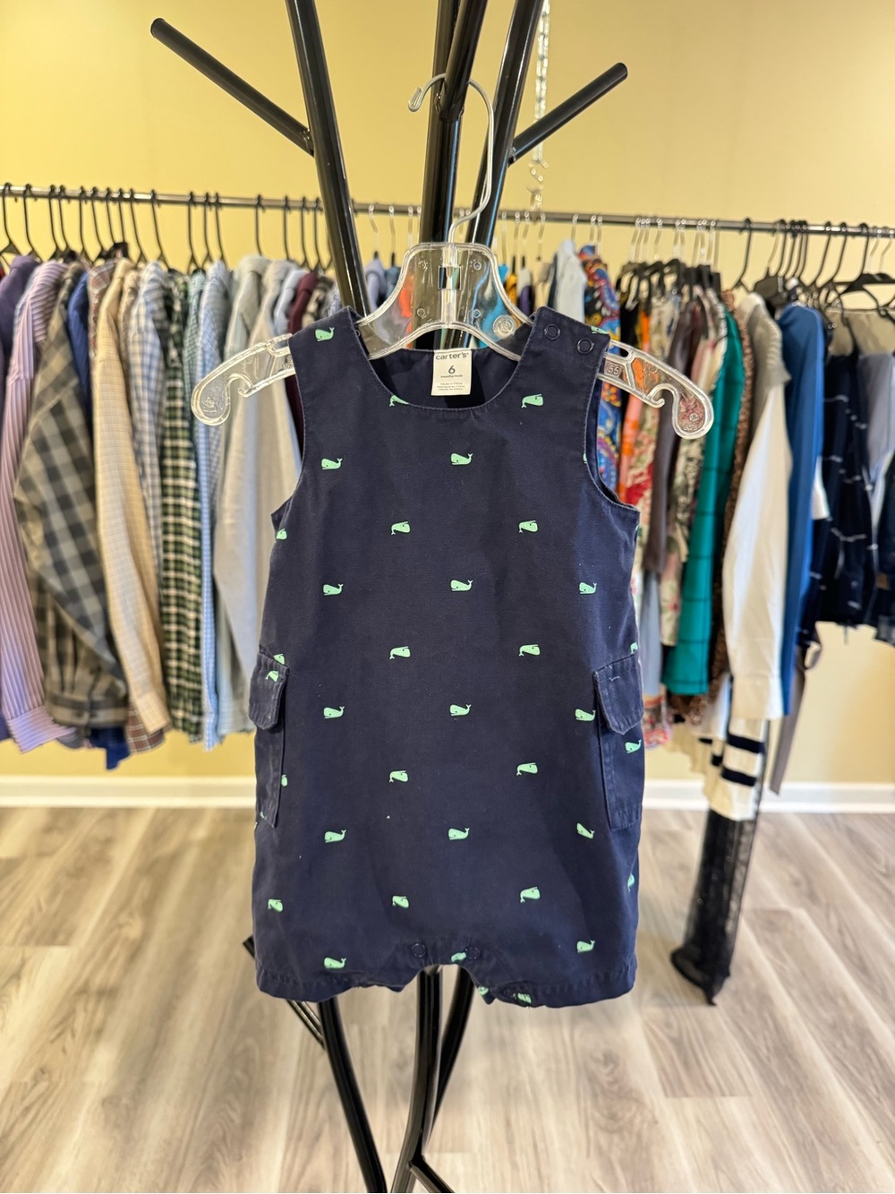 Carter's Navy Whale Print Romper